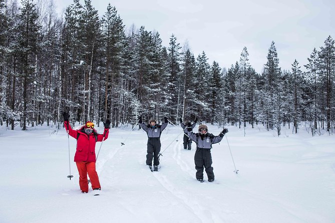 Backcountry skiing adventure - Camp break in a wooden shelter: sausages over the open fire