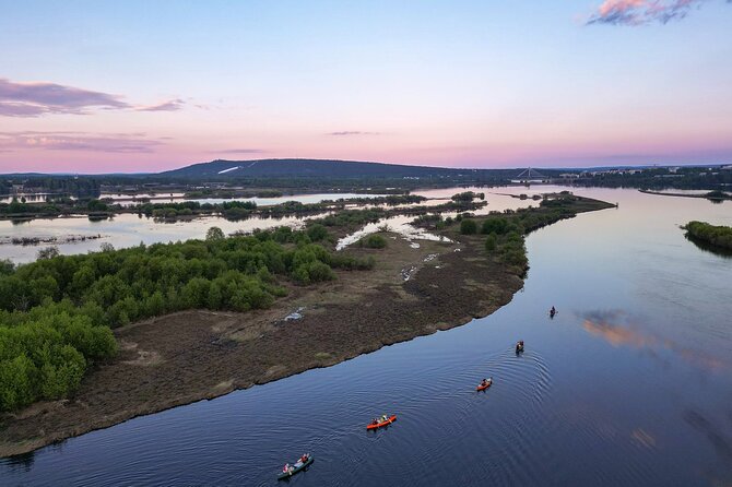 Canoe Tour under the Midnight Sun & Sunset from Rovaniemi - Midnight Sun Views from a Canoe Hull