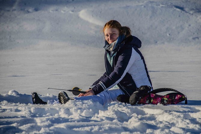 First Ice Fishing Experience in Rovaniemi - On the Ice at Lapland: Drilling the Hole and Learning the Techniques