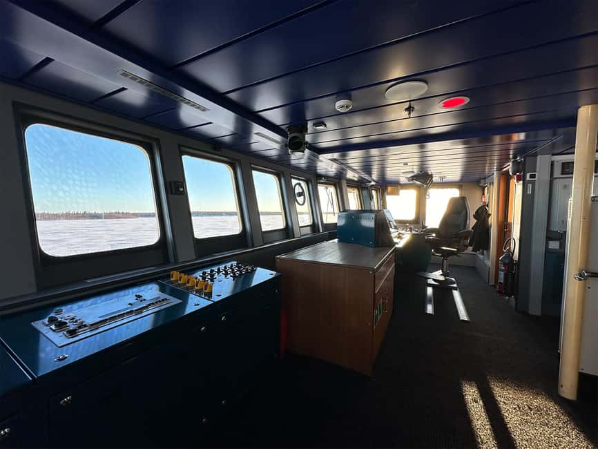 From Rovaniemi: Icebreaker Arktis Cruise with Ice Floating - SnowCastle Area in Kemi: the warm-up zone (and the likely extra costs)