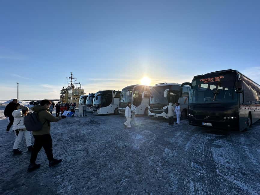 From Rovaniemi: Icebreaker Arktis Cruise with Ice Floating - Walking on the frozen sea: great when it happens, not guaranteed