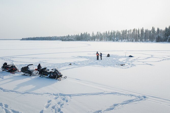 Ice Fishing and Snowmobile Safari Combo in Lapland - Rovaniemi start point: check in fast and get kitted