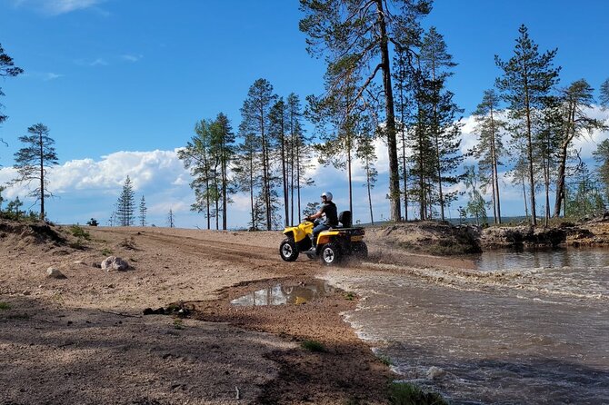 Midnight Sun ATV Ride During the Golden Hour from Rovaniemi - The Arctic Forest Ride: Sun Through Trees and Possible Moose Spottings