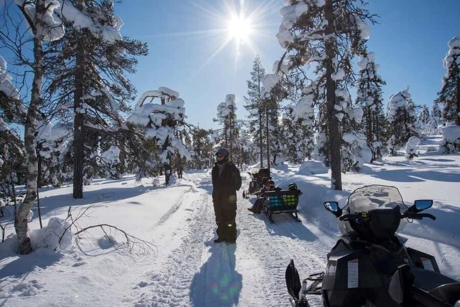 Pyhä: Forest Trails Snowmobile Safari - Safety briefing and snowmobile basics before you go fast