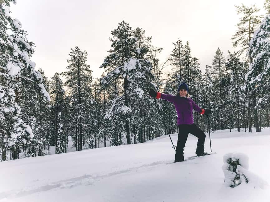 Pyhätunturi: Private Snowshoeing Tour With Local Guide - Snowshoeing technique for beginners: the guide does the heavy lifting