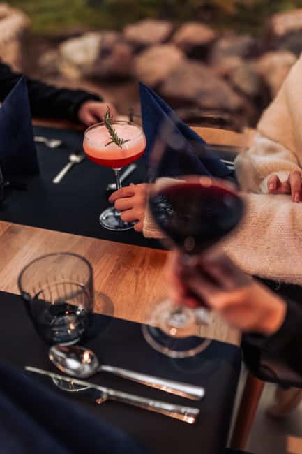 Rovaniemi: Daylight Forest spa,outdoor hot tubs and lunch - Warm lunch included: local ingredients that make the timing worth it