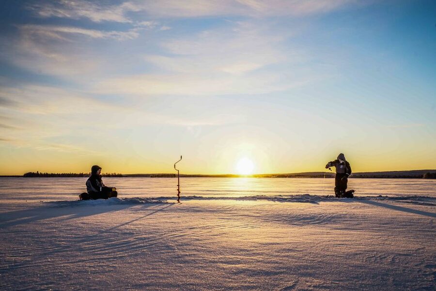 Rovaniemi: Ice Fishing on a Frozen Lake with BBQ and Photos - The Campsite Break: Photos, Campfire, and BBQ Comfort