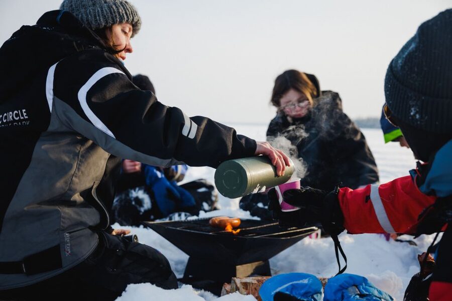 Rovaniemi: Ice Fishing & Snowmobile Safari Combo Day - Ecosystem Facts and Wildlife Hopes, Including Polar Bears