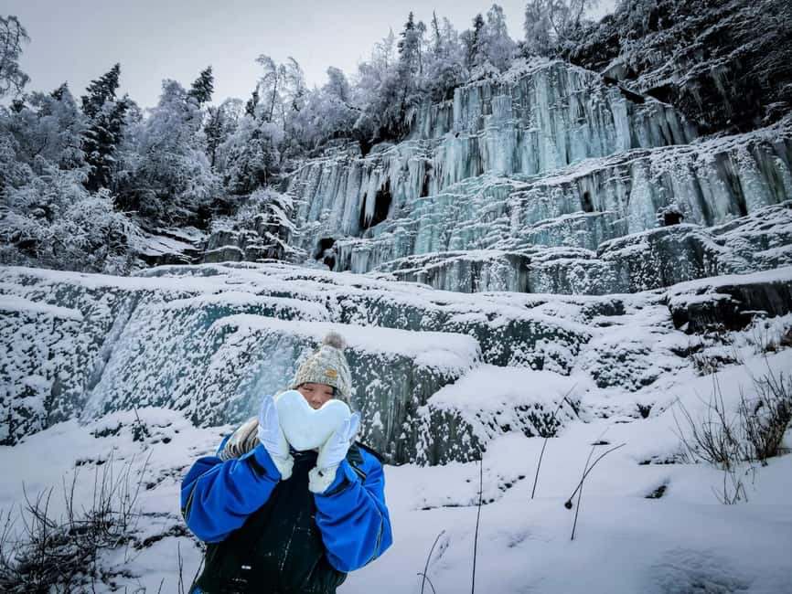Rovaniemi: Korouoma Canyon Frozen Waterfalls Hike & BBQ - The 4–6 km guided hike: snow forests, icy sections, and photo time