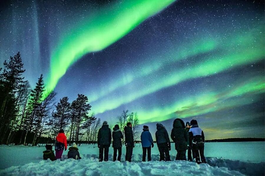 Rovaniemi: Lapland Northern Lights Tour with BBQ - The BBQ moment: salmon soup, sausages, and blueberry warmth