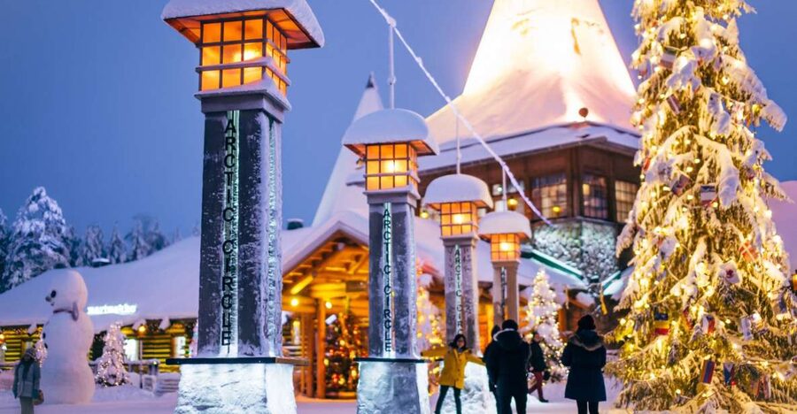 Rovaniemi: Meet Santa Claus, Reindeer Sleigh Ride & Huskies - Crossing the Arctic Circle line and getting your certificate