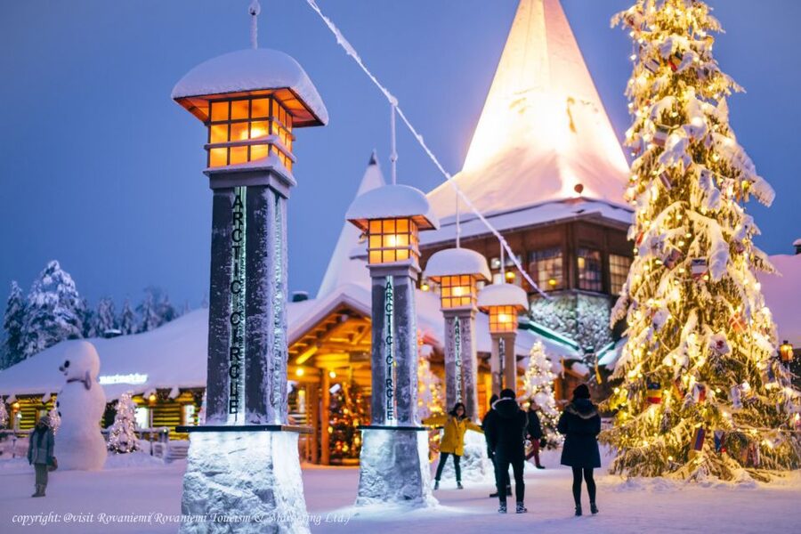 Rovaniemi: Meet Santa Claus, Reindeer Sleigh Ride & Huskies - Reindeer sleigh ride (400 meters): classic, short, and fun