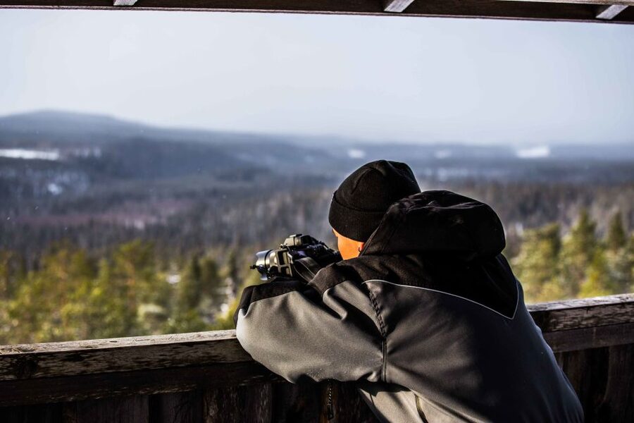 Rovaniemi: Nordic Forest Wilderness Adventure - Reaching the sightseeing tower on the Arctic fell