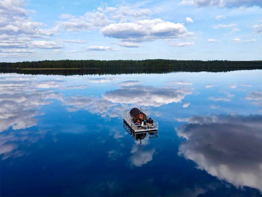 Rovaniemi: Sauna Boat Scenic Lake Cruise - A wood-heated sauna boat, right where the Arctic light lives