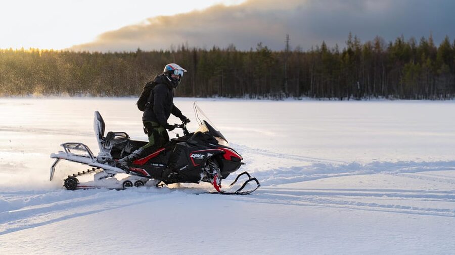 Rovaniemi: Snowmobile Safari, Reindeer & Husky Sleigh Ride - Snowmobile safari: frozen lake, forest pace, and twin driving