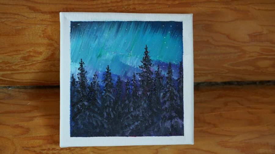 Rovaniemi: Workshop - Aurora painting - From First-Time Brush to Aurora You Can Be Proud Of