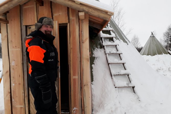 Snowmobile Safari to Lake Inari, meet & feed Reindeers, Lunch - Lunch by open fire: what you actually get to eat